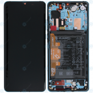 Huawei P30 Pro (VOG-L09 VOG-L29), P30 Pro New Edition (VOG-L29D) Display module front cover + LCD + digitizer + battery (REFURBISHED) aurora blue 02353FUS