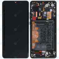 Huawei P30 Pro (VOG-L09 VOG-L29), P30 Pro New Edition (VOG-L29D) Display module front cover + LCD + digitizer + battery (REFURBISHED) black 02353FUQ
