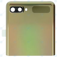 Samsung Galaxy Z Flip (SM-F700F) Battery cover top + Rear LCD mirror gold GH96-13380D