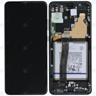 Samsung Galaxy S20 Ultra (SM-G988F) Display module front cover + LCD + digitizer + battery cosmic black (NO CAMERA) GH82-26018A