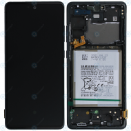 Samsung Galaxy S20 FE 5G (SM-G781B) Display module front cover + LCD + digitizer + battery cloud navy GH82-29060A GH82-24478A