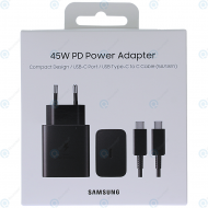 Samsung PD Power adapter 45W + USB type-C data cable black (EU Blister) EP-T4510XBEGEU