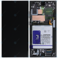 Samsung Galaxy S23 Ultra (SM-S918B) Display module front cover + LCD + digitizer + battery phantom black GH82-30467A