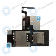 HTC Desire X T328e Simcard and SDcard module, Simcard en SDcard reader Silver spare part 20120720 50H20495
