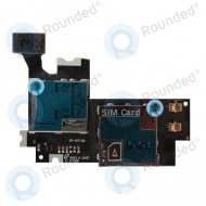 Samsung Galaxy Note 2 N7100 Sim card reader SD card reader module,  black spare part 1236SN2S / 216B JC9J