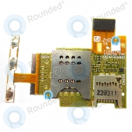 Sony Xperia J ST26i Sim and SD card module + Sidebutton connector,  Green spare part 582AFH2600C