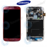 Samsung Galaxy S4 (I9505) Display unit complete red (GH97-14655F)