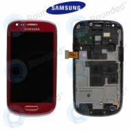 Samsung Galaxy S3 Mini (I8190) Display module complete (service pack) red