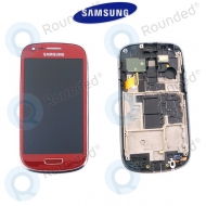 Samsung Galaxy S3 Mini VE (I8200) Display unit complete redGH97-15508F