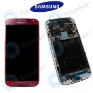 Samsung Galaxy S4 (I9500) Display unit complete red (GH97-14630F)