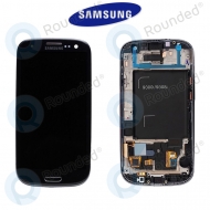 Samsung S3 Neo (I9300i/I9301) Display unit inclusief behuizing black (GH97-15472E)