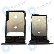 HTC One A9 Sim tray + MicroSD tray black 74H03076-01M + 74H03077-01M