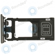 Sony Xperia X (F5121) Держатель SIM-карты + MicroSD card tray black 1302-4830