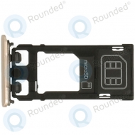 Sony Xperia X (F5121) Sim tray + MicroSD card tray rose 1302-4833