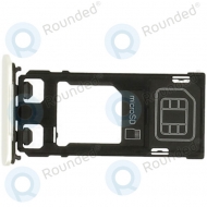 Sony Xperia X (F5121) Держатель SIM-карты + MicroSD card tray white 1302-4831