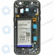 Samsung Galaxy A3 2017 (SM-A320F) Middle cover + Battery black GH82-13667A