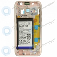 Samsung Galaxy A3 2017 (SM-A320F) Middle cover + Battery pink GH82-13667D