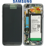 Samsung Galaxy S7 Edge (SM-G935F) Display unit complete + Battery black GH82-13388A GH82-13388A