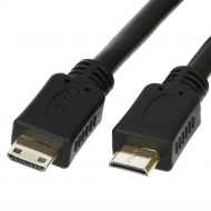 HDMI cable 10 meter Version: 1.3C. Connector types: Mini HDMI C Male to Mini HDMI C Male. Length: 10 meter. Color: Black.