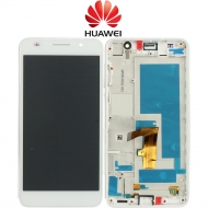 Huawei Honor 6 Display unit complete white The display screen contain a front, lcd and touch unit. Original service pack.