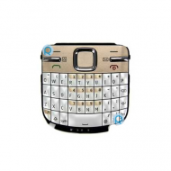 Nokia C3 keypad QWERTY, keyboard gold spare part 1035