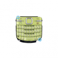 Nokia C3 keypad QWERTY, keyboard lemon green spare part KEYP