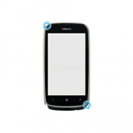 Nokia 610 Lumia front cover touchscreen, voorkant touchscreen wit onderdeel FRONTC