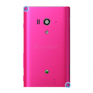 Sony Xperia Acro S LT26w battery cover, batterijklep roze onderdeel BATTC