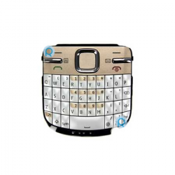 nokia c3 keypad qwerty keyboard gold spare part 1035
