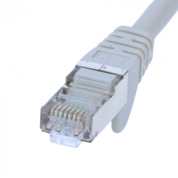 FTP CAT6 network cable 0.25 meter Type: S/FTP CAT6. Wires: AWG 27/7. Connector 1: RJ45 Male. Connector 2: RJ45 Male. Length: 0.25 meter. Color: Grey. Halogen free: No. Extra: 1x Right angle cable.  image-1