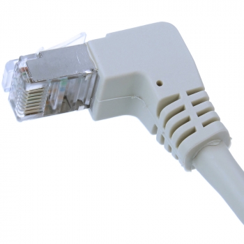 FTP CAT6 network cable 0.5 meter Type: S/FTP CAT6. Wires: AWG 27/7. Connector 1: RJ45 Male. Connector 2: RJ45 Male. Length: 0.5 meter. Color: Grey. Extra: 1x right angle.  image-2