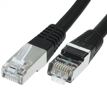 FTP CAT6 network cable 1 meter Type: S/FTP CAT6. Wires: AWG 27/7. Connector 1: RJ45 Male. Connector 2: RJ45 Male. Length: 1 meter. Color: Black. Halogen free: Yes.