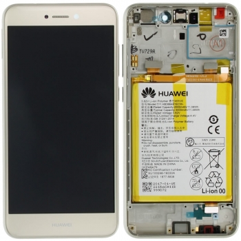 Huawei P8 Lite 2017 Display module frontcover+lcd+digitizer + battery gold 02351DNF 02351DNF