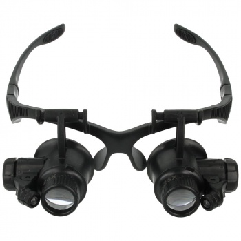 Magnifier eye glasses 25x with LED
