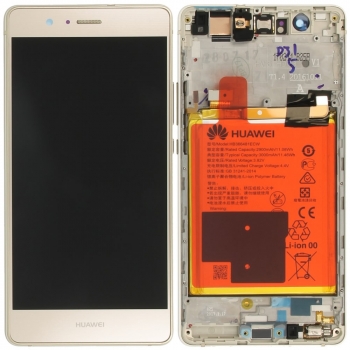 Huawei P9 Lite Display module frontcover+lcd+digitizer + battery gold 02350TMS 02350TMS