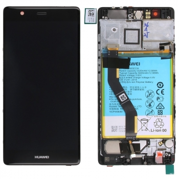 Huawei P9 Plus Display module frontcover+lcd+digitizer + battery grey 02350SUS 02350SUS