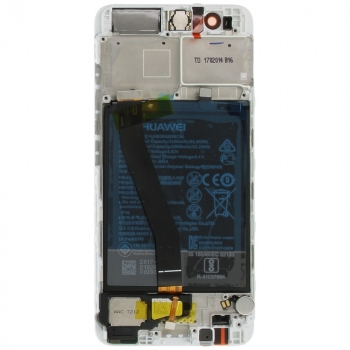 Huawei P10 Display module frontcover+lcd+digitizer + battery white 02351DJF 02351DJF image-2