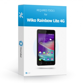Wiko Rainbow Lite 4G Toolbox Toolbox with all the specific required tools to open the smartphone.