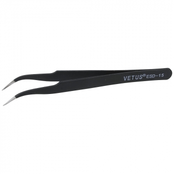 Metal precison tweezer curved pointed tool   image-4