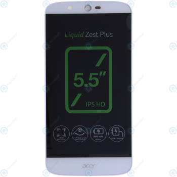 Acer Liquid Zest Plus (Z628) Display module frontcover+lcd+digitizer white 6M.HVNHC.002_image-3