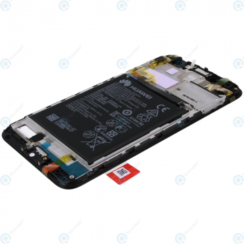 Huawei Honor 6A (DLI-AL10) Display module frontcover+lcd+digitizer+battery grey 02351KTW_image-1
