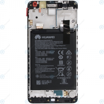 Huawei Y7 (TRT-L21) Display module frontcover+lcd+digitizer+battery grey 02351HSB_image-1
