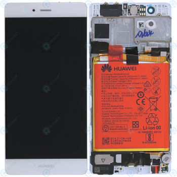 Huawei P9 (EVA-L09, EVA-L19) Display module frontcover+lcd+digitizer+battery silver 02350RRY