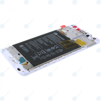 Huawei Y7 (TRT-L21) Display module frontcover+lcd+digitizer+battery white 02351GJV_image-2