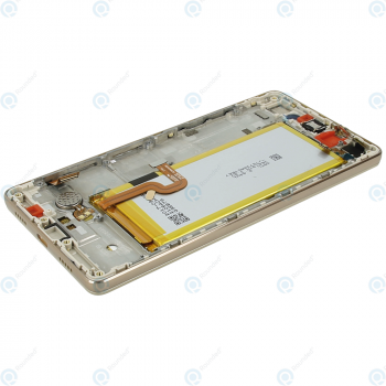 Huawei P8 Lite (ALE-L21) Display module frontcover+lcd+digitizer+battery gold 02350KGP_image-3