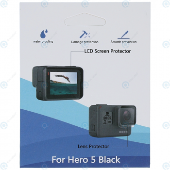 GoPro Hero 5 Black, Hero 6 Black Tempered glass for display and lens