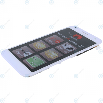 Huawei Ascend G7 (G760-L01) Display module frontcover+lcd+digitizer+battery silver white 02350DCF 02350DCD_image-1