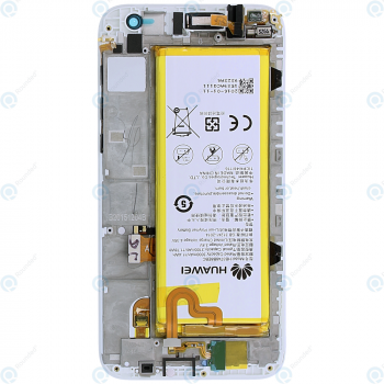 Huawei Ascend G7 (G760-L01) Display module frontcover+lcd+digitizer+battery silver white 02350DCF 02350DCD_image-5
