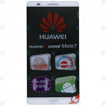 Huawei Ascend Mate 7 (JAZZ-L09) Display module frontcover+lcd+digitizer+battery silver 02350BXX_image-1