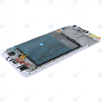 Huawei Honor 7X (BND-L21) Display module frontcover+lcd+digitizer+battery white gold 02351QBV_image-3